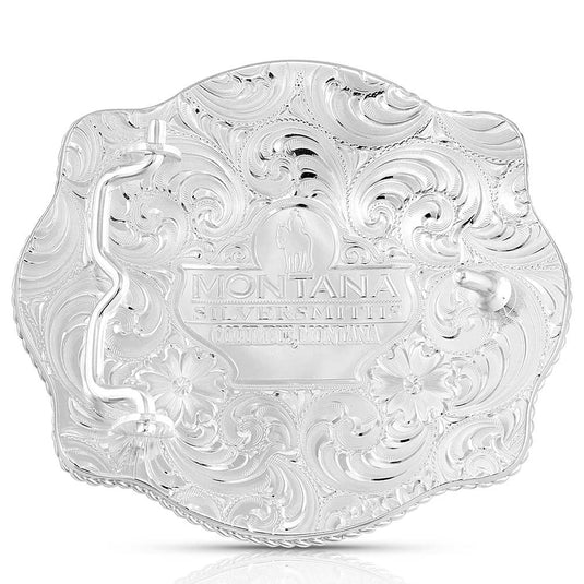 7007 - Montana Silversmiths Scalloped All Around Cowboy Belt Buckle