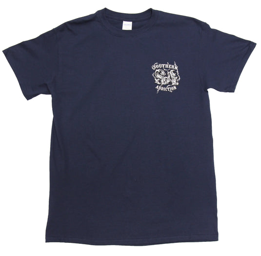 7051 - Southern Addiction Sm Town Cntry Girl -Navy T Shirt