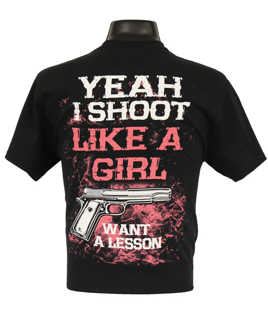 7057 - Southern Addiction Shoot Like a Girl T Shirt