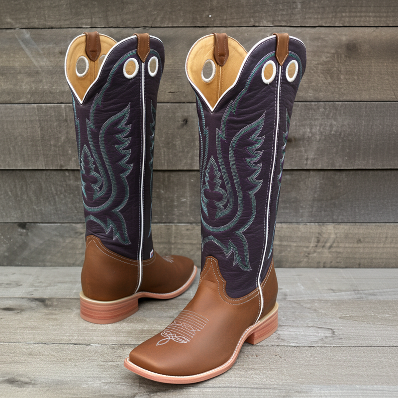 Load image into Gallery viewer, 1257 - RockinLeather Men's Buckaroo Purple Shaft Western Boot
