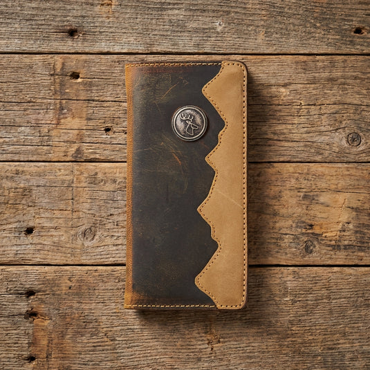 W133 - RockinLeather Rodeo Wallet w/ Deer Silhouette Concho