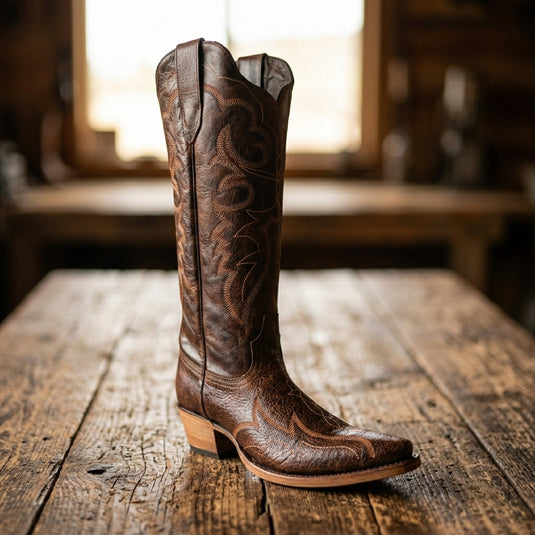 8300 - RockinLeather Women's Hand Painted Snip Toe Boot