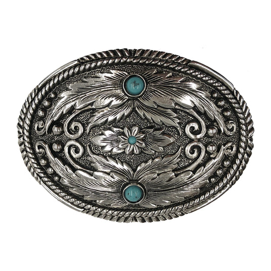 732-04 - Fancy Feather Buckle with Turquoise