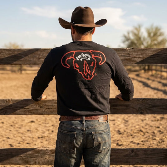 BCT2614BK - Hooey "Bad Company" Black Long Sleeve Shirt W/Red & White Logo