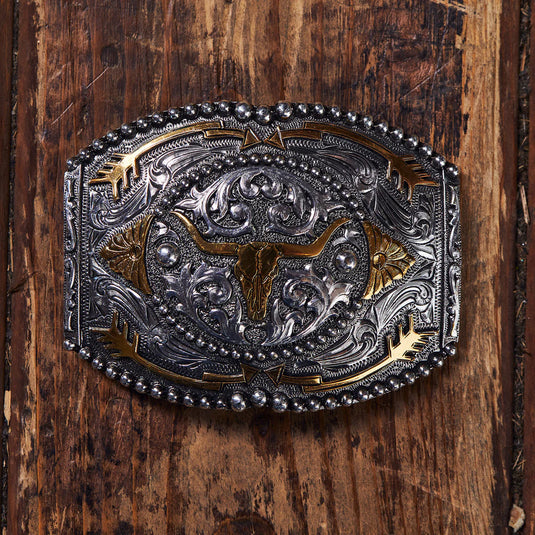 739 - Longhorn with Arrows Buckle