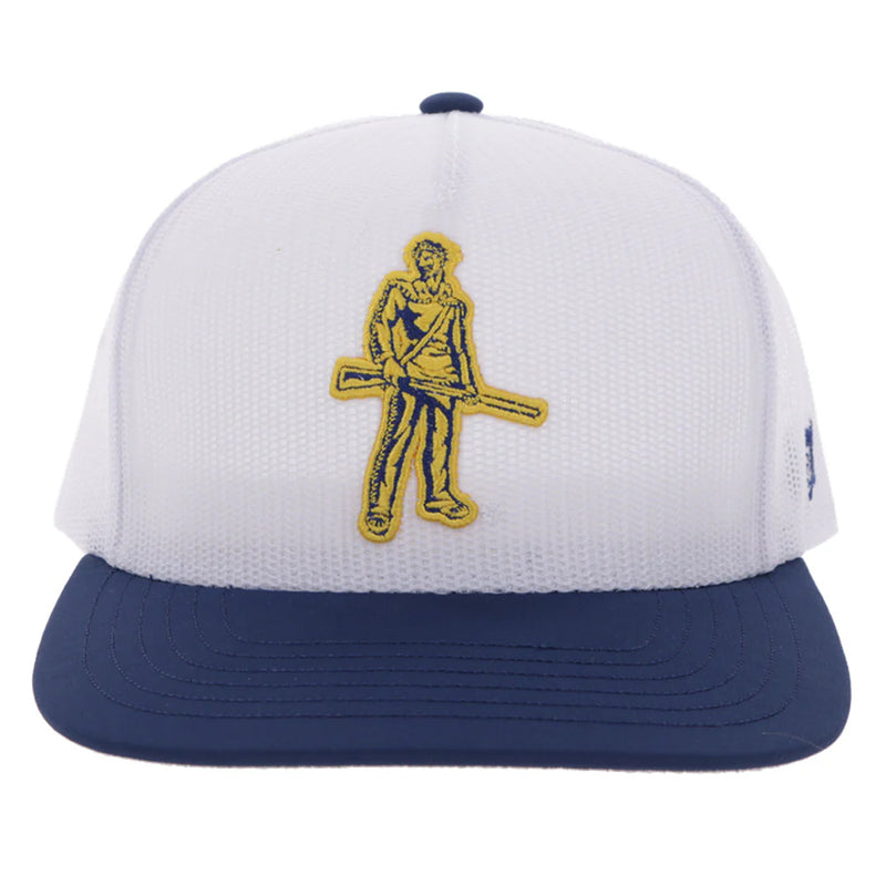 Load image into Gallery viewer, 7440T-WH - Hooey West Virginia University Hat White w/ Mountaineer Logo
