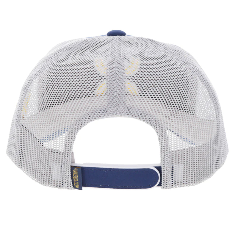 Load image into Gallery viewer, 7441T-NVGY - Hooey West Virginia University Hat Blue &amp; Grey w/ Hooey Logo
