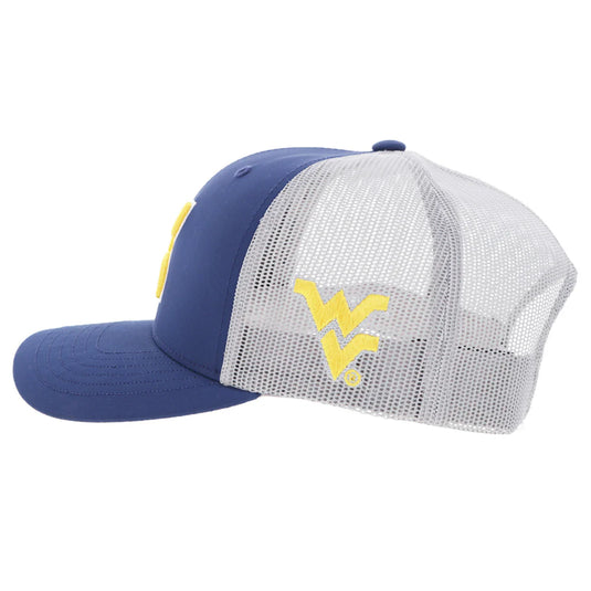 7441T-NVGY - Hooey West Virginia University Hat Blue & Grey w/ Hooey Logo
