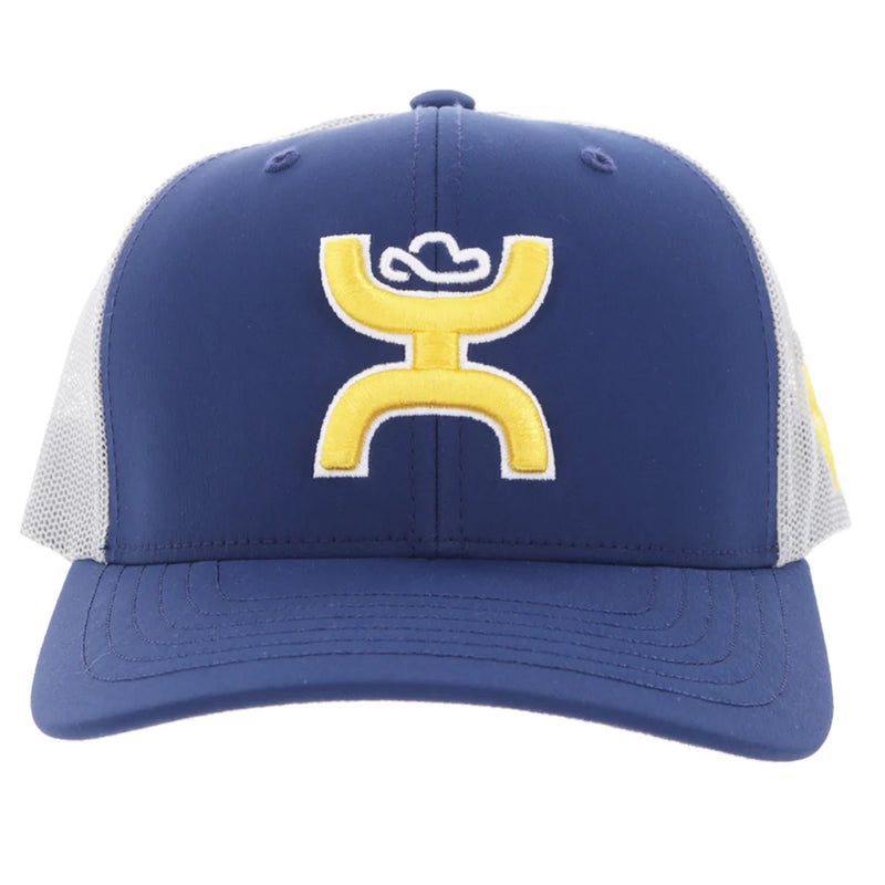 Load image into Gallery viewer, 7441T-NVGY - Hooey West Virginia University Hat Blue &amp; Grey w/ Hooey Logo
