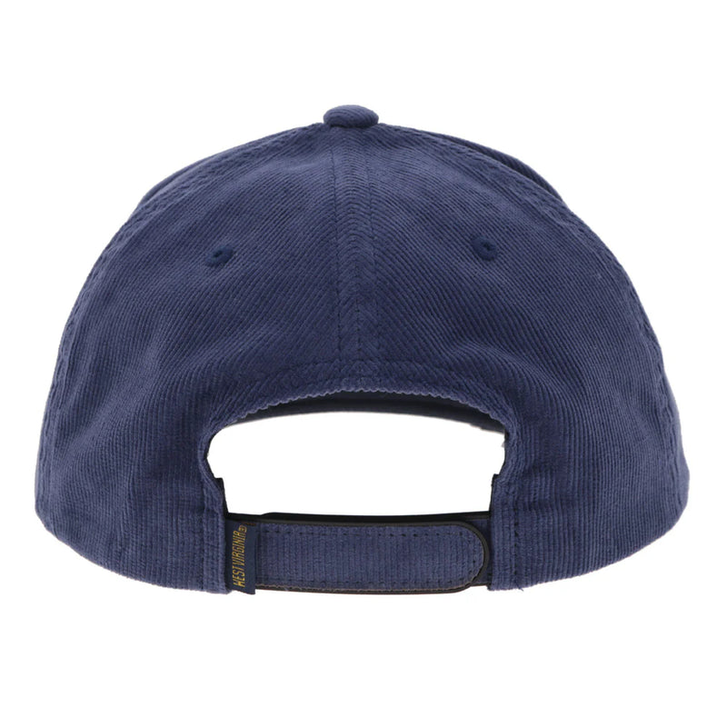 Load image into Gallery viewer, 7444T-NV - Hooey West Virginia University Hat Navy Corduroy w/ Yellow WV Logo
