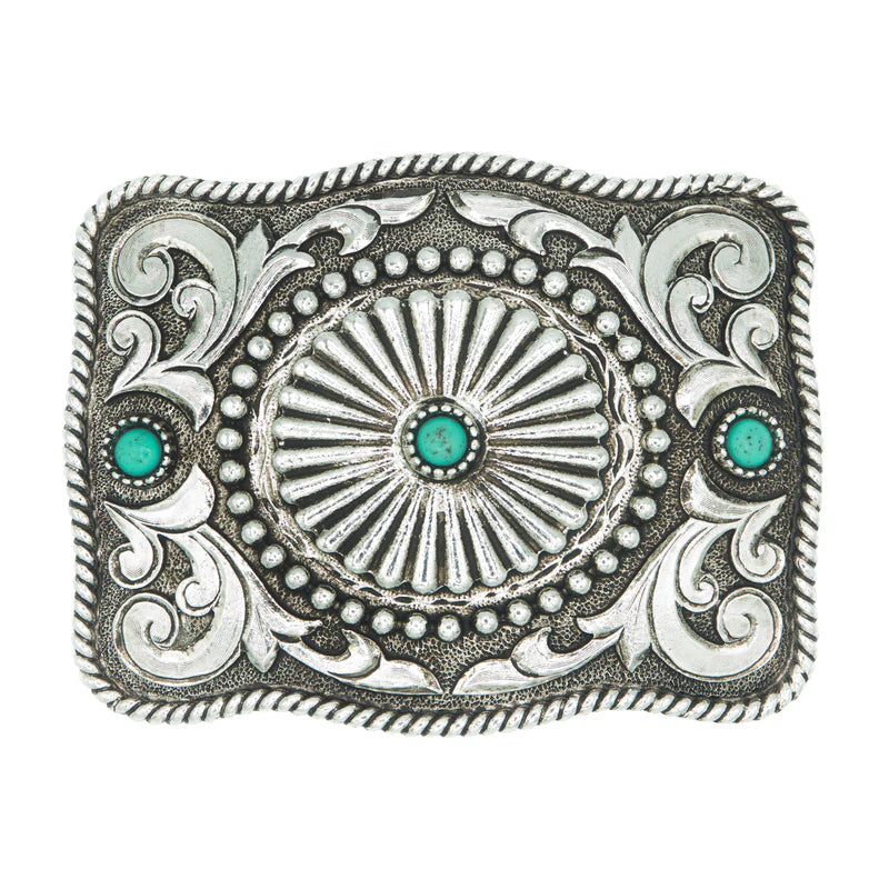 Load image into Gallery viewer, 744 - Concho with Turquoise Accents Buckle
