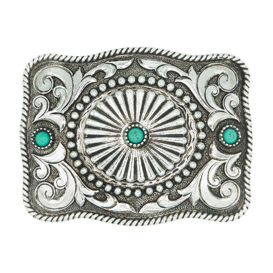 744 - Concho with Turquoise Accents Buckle