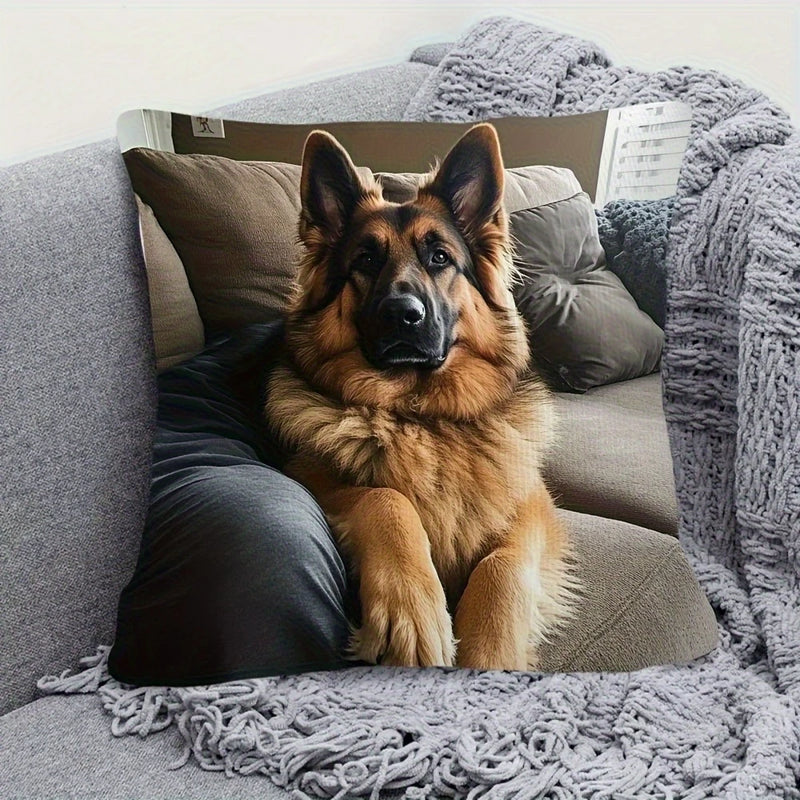 Load image into Gallery viewer, TMPL129 - 1 Piece - 18&quot; x 18&quot; German Shepherd Throw Pillow
