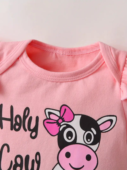 TMCHD59 - 3 Piece Set - Girl's Pink Holy Cow I'm Cute