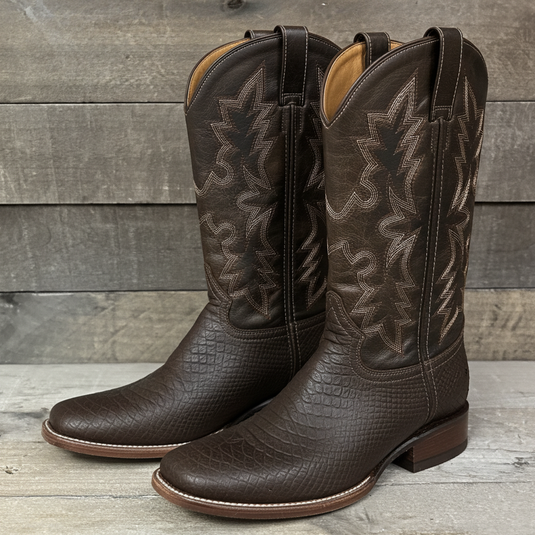 CP5004 - Cowboy Prayer Men's Chocolate Snake Print Western Boot