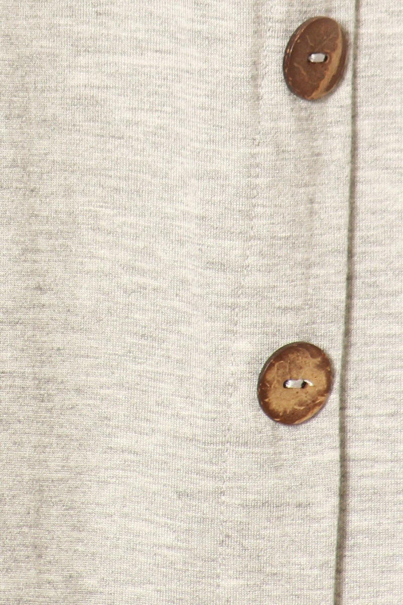 Load image into Gallery viewer, MOATSHT1 - Ladies Heather Gray Solid 3/4 Sleeve Top In A Relaxed Fit
