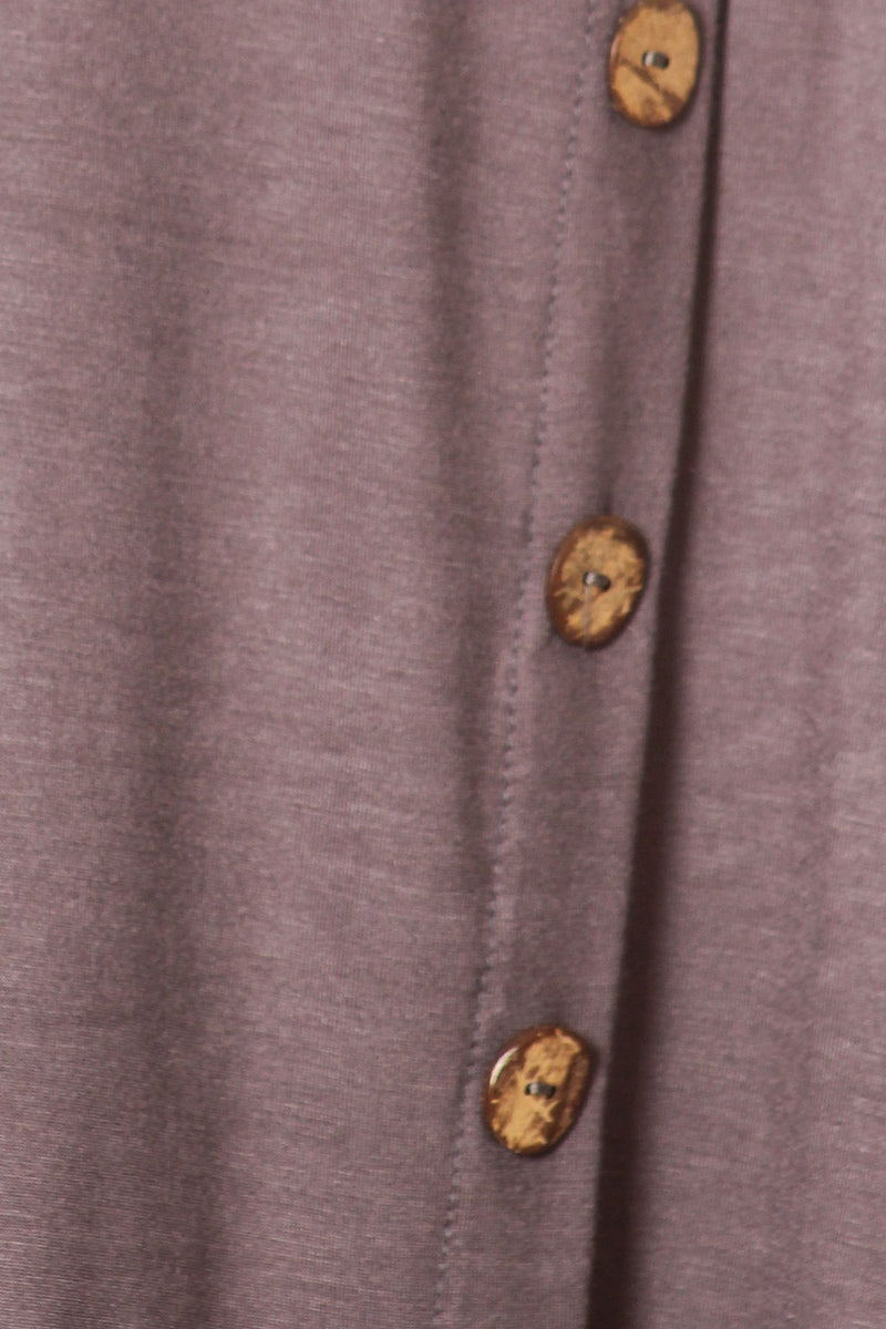 Load image into Gallery viewer, MOATSHT2 - Ladies Charcoal Solid 3/4 Sleeve Top In A Relaxed Fit
