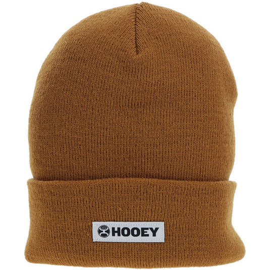 2054TN - Hooey Tan Beanie With White/Black Hooey Patch