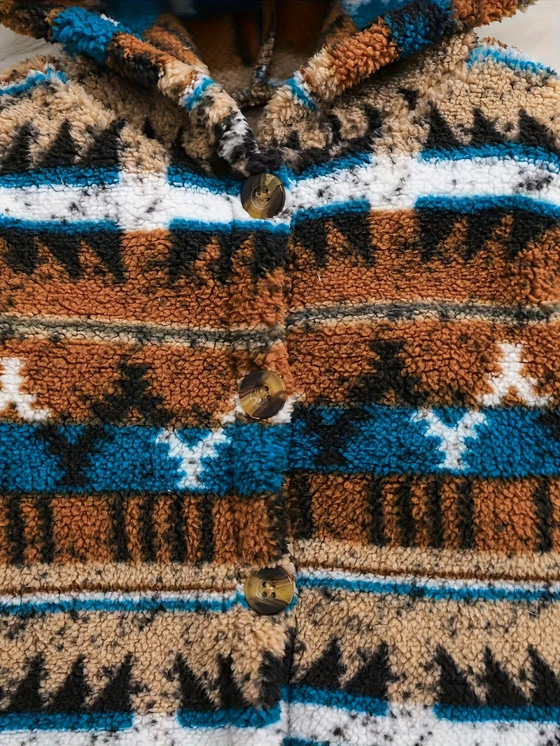 Load image into Gallery viewer, TMCHD30 - Baby &amp; Children&#39;s Aztec Print Hooded Jacket
