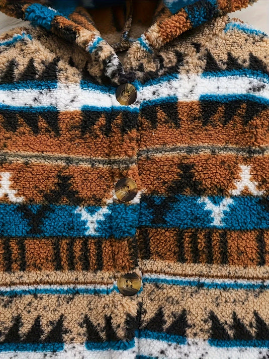 TMCHD30 - Baby & Children's Aztec Print Hooded Jacket