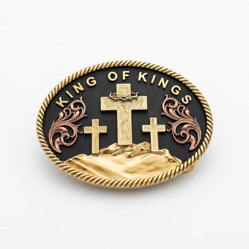 Load image into Gallery viewer, RLB014 - RockinLeather King of Kings Belt Buckle
