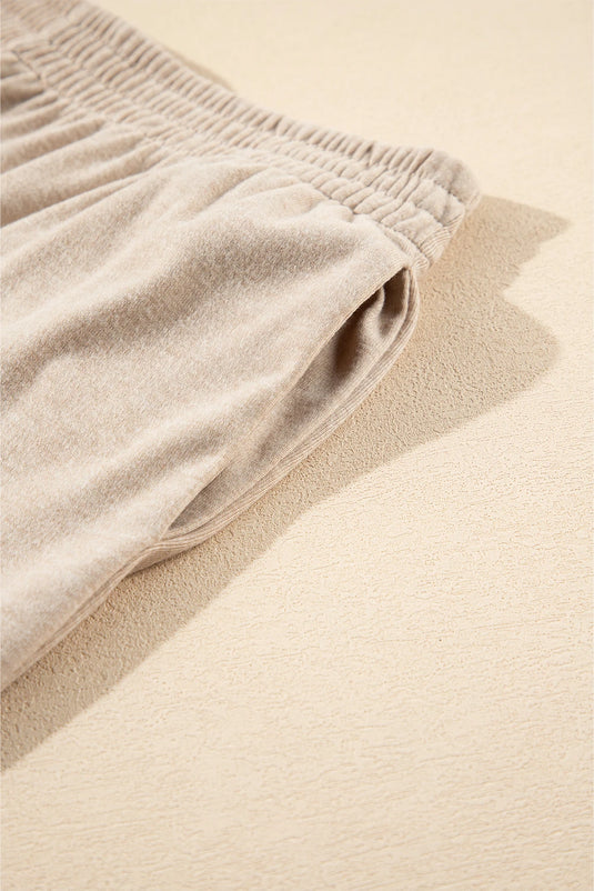 DLLS910 - Ladies Oatmeal 3-Piece Cozy Knit Lounge Set
