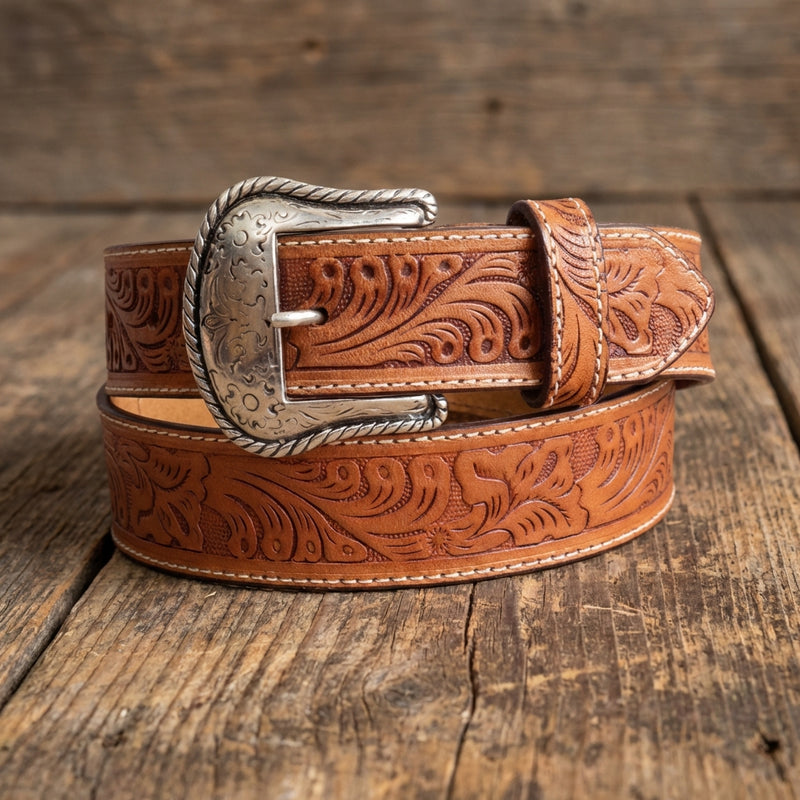 Load image into Gallery viewer, B1025 - RockinLeather Cognac Cowhide Leather Belt
