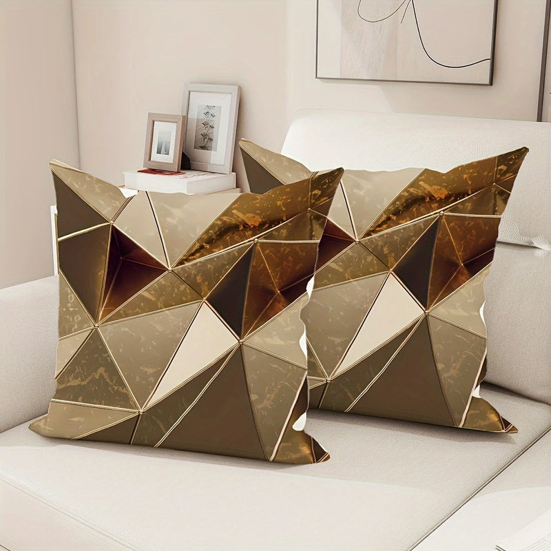 Load image into Gallery viewer, TMPL104 - 2 Piece Set - 18&quot; x 18&quot; Geometric Print Throw Pillows
