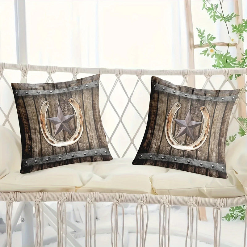 Load image into Gallery viewer, TMPL10 - 2 Pieces Rustic Farmhouse Throw Pillows
