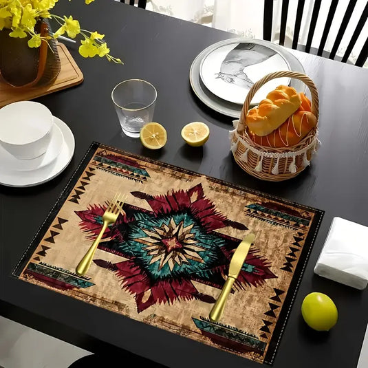 TMPLMT12 - Set of 4 Aztec Print Placemats
