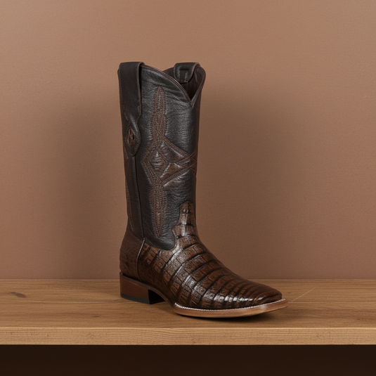 8007 - RockinLeather Men's Infinity Caiman Square Toe Western Boot