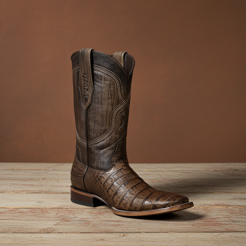 Load image into Gallery viewer, 8009 - RockinLeather Men&#39;s West Caiman Square Toe Western Boot
