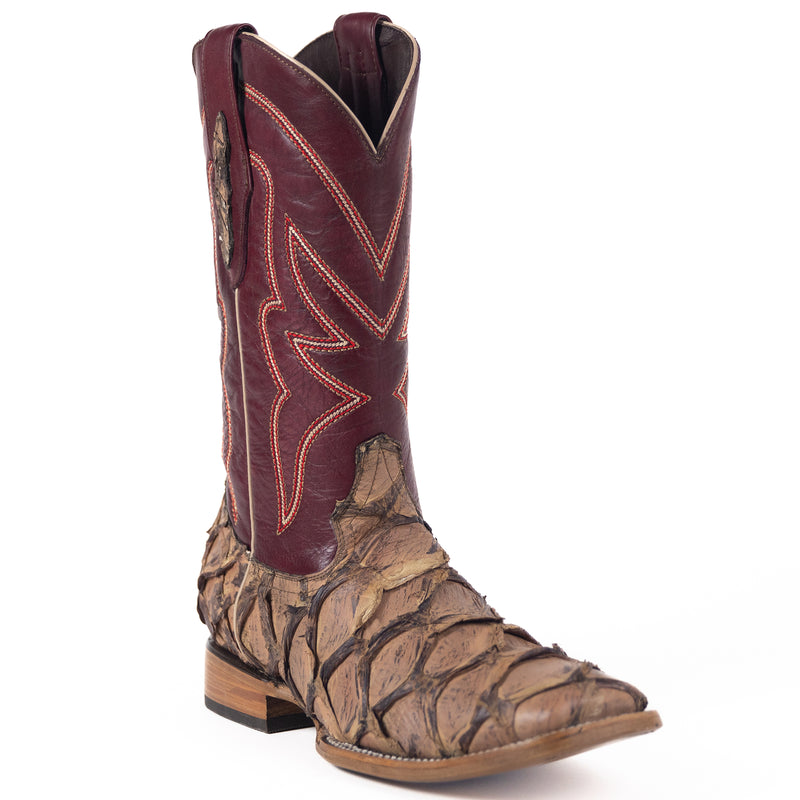 Load image into Gallery viewer, 8020 - RockinLeather Men&#39;s Genuine Pirarucu Square Toe Western Boot
