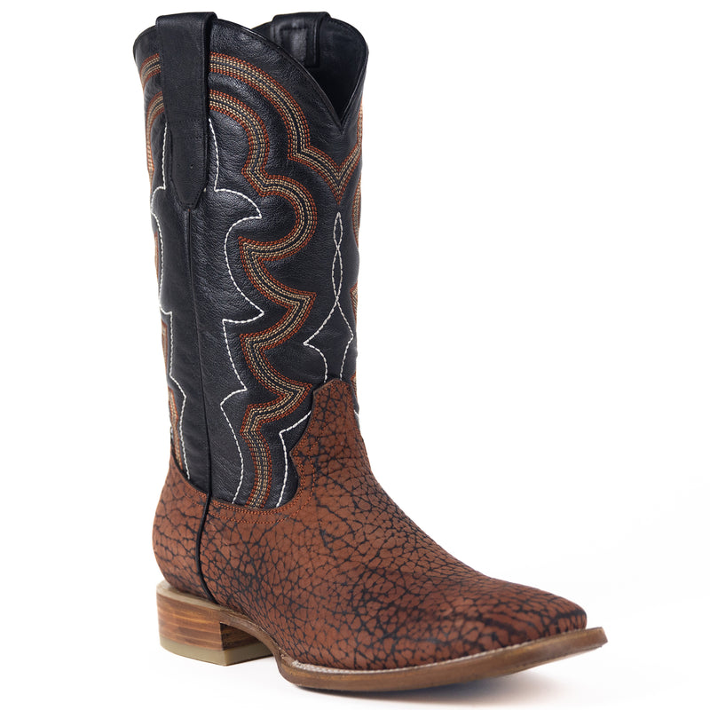 Load image into Gallery viewer, 8023 - RockinLeather Men&#39;s Shedron Brown Buffalo Square Toe Western Boot
