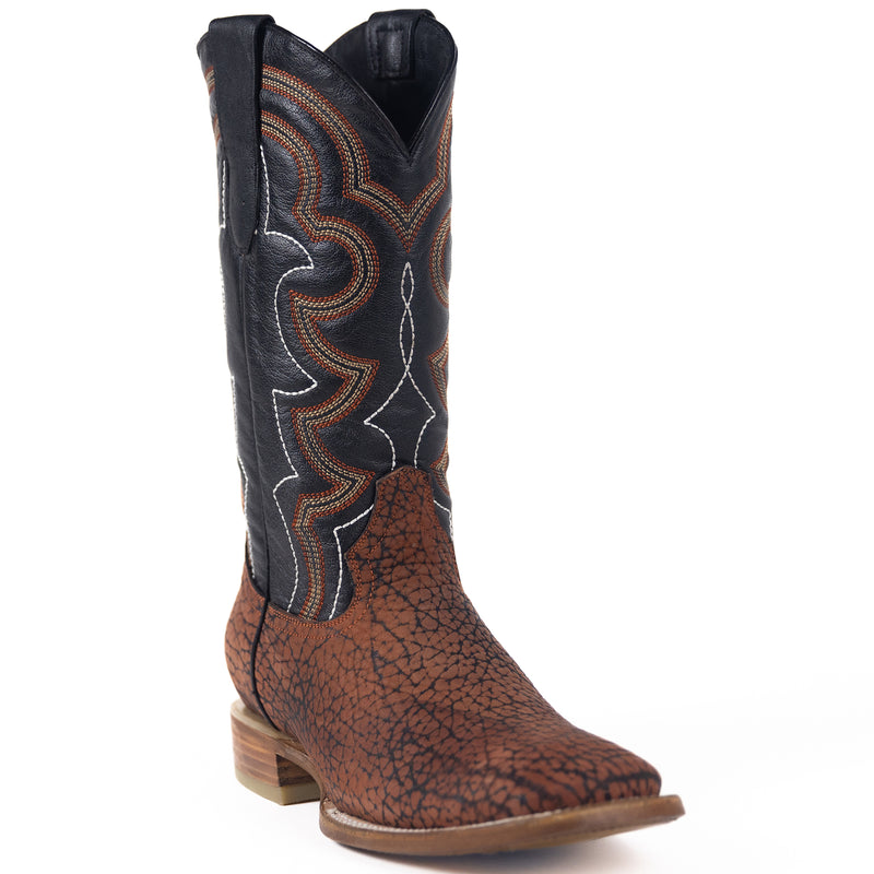 Load image into Gallery viewer, 8023 - RockinLeather Men&#39;s Shedron Brown Buffalo Square Toe Western Boot
