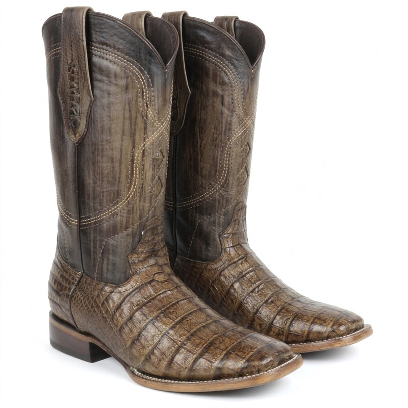 Load image into Gallery viewer, 8009 - RockinLeather Men's West Caiman Square Toe Western Boot
