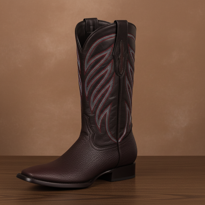 Load image into Gallery viewer, 8027 - RockinLeather Men&#39;s Black Cherry Genuine Sharkskin Boots
