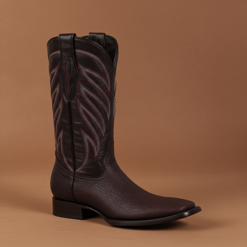 Load image into Gallery viewer, 8027 - RockinLeather Men&#39;s Black Cherry Genuine Sharkskin Boots
