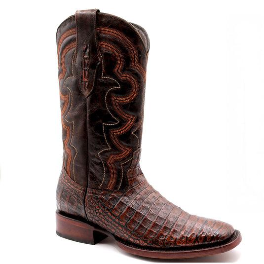 8033 - RockinLeather Men's Caiman Square Toe Western Boot