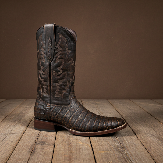 8035 - RockinLeather Men's Caiman Square Toe Western Boot