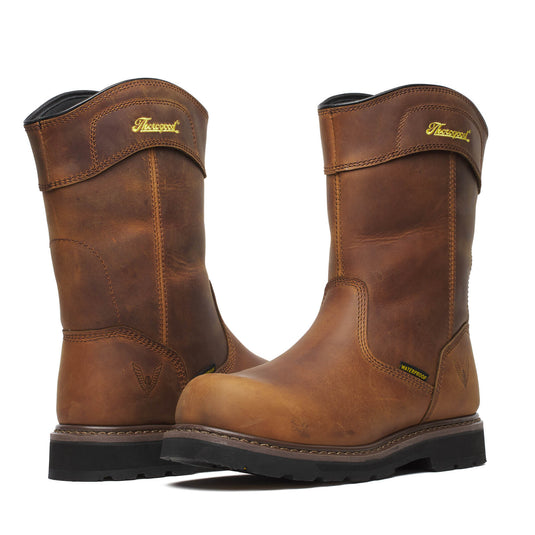 804-4343 - Thorogood Job-Site Series – 11″ Crazy Horse Waterproof Safety Toe