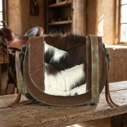 22086731 - Tony Lama Saddle Bag Hair-On Accents