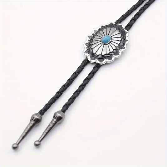 TMBLO1 - Turquoise Resin Bolo Tie