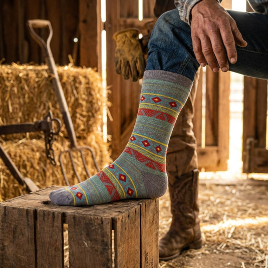 222323AZT - Red Dirt Hat Co Crew Cut Sock Multicolor Patterns