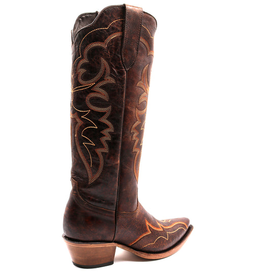 8300 - RockinLeather Women's Hand Painted Snip Toe Boot