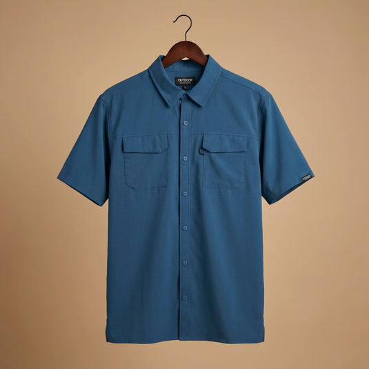 OWS01-5560-401 - Outdoor Nation Men's Dark Blue Everyman Short Sleeve Shirt