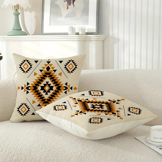 TMPL94 - Set of 2 - 18" x 18" Aztec Print Throw Pillows