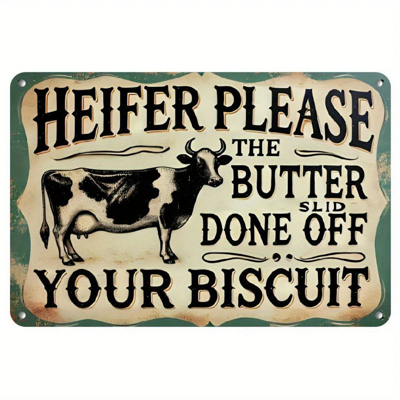Load image into Gallery viewer, TMST14 - Heifer Please Metal Sign
