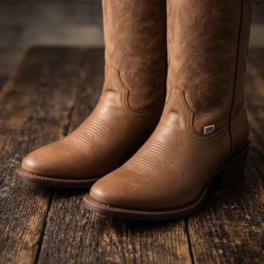 1243 - RockinLeather Men's Round Toe Sierra Scotch Goat Western Boot