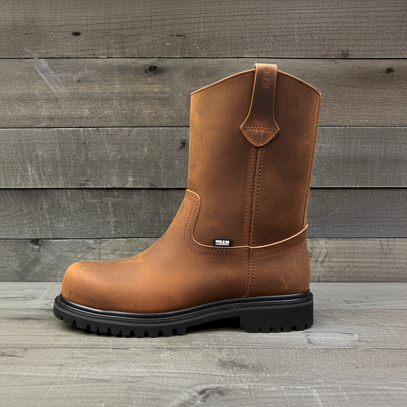 Load image into Gallery viewer, 9002 - RockinLeather Men&#39;s Crazy Horse Round Steel Toe Boot
